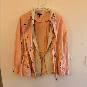 Torrid Light Peach Utility Jacket with Hood